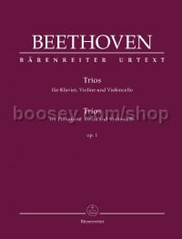 Piano Trios Op.1 for Piano, Violin Violoncello (Score & Parts)