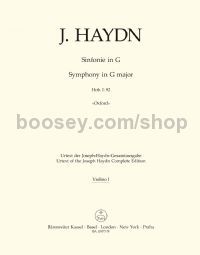 Symphony No. 92 in G major, Hob. I:92, 'Oxford' - violin 1 part