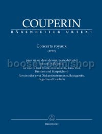 Concerts Royaux (1722)for one or two Treble Instruments, Bass Viol, Bassoon and Harpsichord (Score