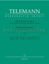 Twelve Methodical Sonatas, Vol.6 - Nos.11-12 (Flute & Basso Continuo)