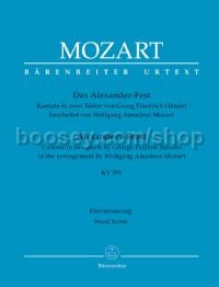 Alexander's Feast K. 591 (arr. Mozart) (vocal score)