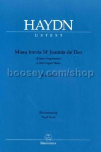 Missa Brevis 'St Joannis de Deo' (Vocal Score)