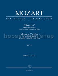 Missa C major K. 317 "Coronation Mass" (arr. female choir) (score)