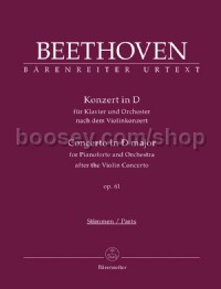 Concerto for Pianoforte and Orchestra in D major op. 61 (after the Violin Concerto)