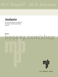 Andante op. 64 - tuba or trombone & piano