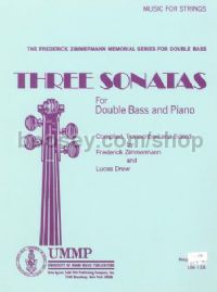 Three Sonatas for double bass & piano (trans. Drew)