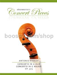 Concerto in G, Op. 3 No. 3 - violin & piano