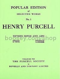 Popular Edition of Selected Works: Fifteen Songs & Airs for Contralto or Baritone, Set 1
