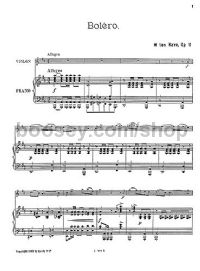 Bolero Op 11 violin & piano