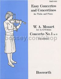 Concerto No1 In G Violin & piano