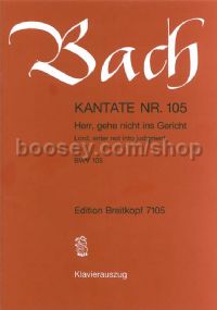 Cantata No. 105 Herr Gehe Nicht (vocal score)