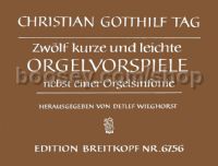 12 kurze u.leichte Orgelvorsp. - organ