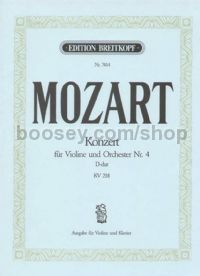 Violin Concerto No. 4 in D major, KV 218 - violin & piano reduction
