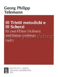Trietti Metodichi e Scherzi, in G major / A major - 2 flutes & basso continuo