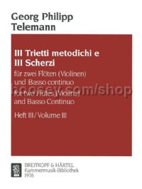 Trietti Metodichi e Scherzi, in D minor / D major - 2 flutes & basso continuo