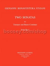 2 Sonatas from Op. 4 - violin, cello & piano (study score)