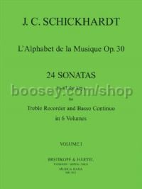 L'Alphabet de la Musique op. 30, Sonatas No. 1-4 - treble recorder & basso continuo