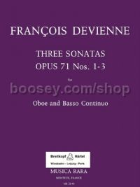 3 Sonatas, Op. 71 - oboe & basso continuo