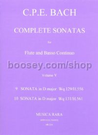 Complete Sonatas, Vol. 5: Sonata in D major Wq 129, in D major Wq 131 - flute & basso continuo