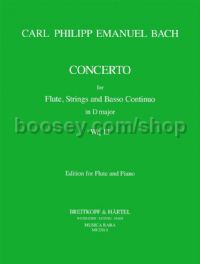Flute Concerto in D major, Wq 13 - flute & piano reduction