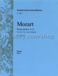 Missa brevis in G major K. 49 (47d) (score)