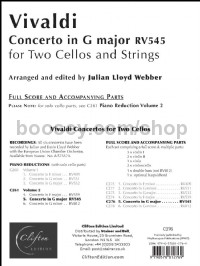 Concerto In G Major Rv545 (Score & Parts)