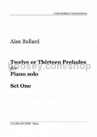 12 or 13 Preludes for Piano Solo, Set One