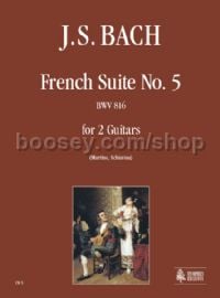 French Suite No. 5 BWV 816 for 2 Guitars (score & parts)