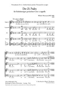 Psalm 23, 'Der Herr ist mein Hirte' (choral score)