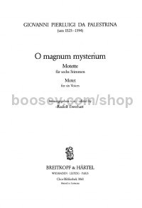 O magnum mysterium (choral score)