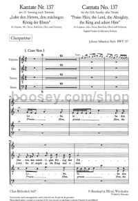 Cantata No. 137 Lobe den Herren (choral score)