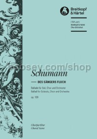 Des Sängers Fluch op. 139 (choral score)