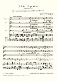 Gott im Ungewitter D 985 (choral score)