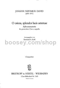 O oriens, splendor lucis aeterna (choral score)