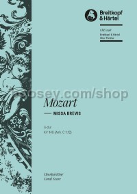 Missa brevis in G major K. 140 (Anh. C 1.12) (choral score)