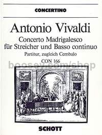 Concerto Madrigalesco PV 86 / RV 129 - strings & basso continuo (score)