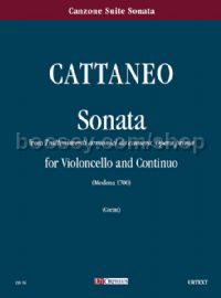 Sonata from “Trattenimenti armonici da camera” for Cello & Continuo (score & parts)