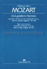 Drei geistliche Hymnen nach den Thamos-Chören (Vocal Score)