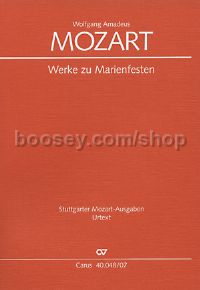 Mozart: Werke zum Marienfest (Study Score)