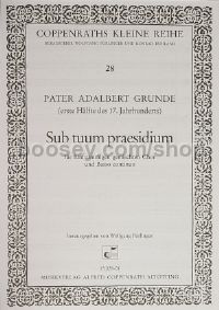 Sub tuum praesidium (SATB)