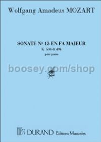 Sonata No. 15 in F major, K 533/494 - piano