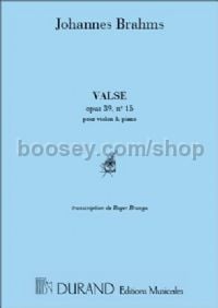 Valse Op. 39 No. 15 - violin & piano