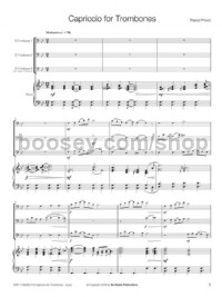 Capriccio For Trombones (3 Trombones & Piano Score & Parts)