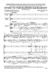 Hymn to the Blessed Sacrament (SATB & organ) - Digital Sheet Music