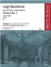 Sinfonia No. 2 in C major op. 7 G 491 - orchestra and 2 violins (set of parts)