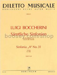 Sinfonia 'A' No. 31 in D major G 500 - orchestra (score)