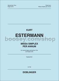 Missa simplex per annum - mixed choir and organ ad lib.