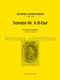Sonata No. 6 in Bb major for violin & piano