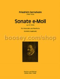 Sonata in E minor Op. 87 for Cello & Piano