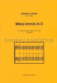 Missa brevis in D (choral score)